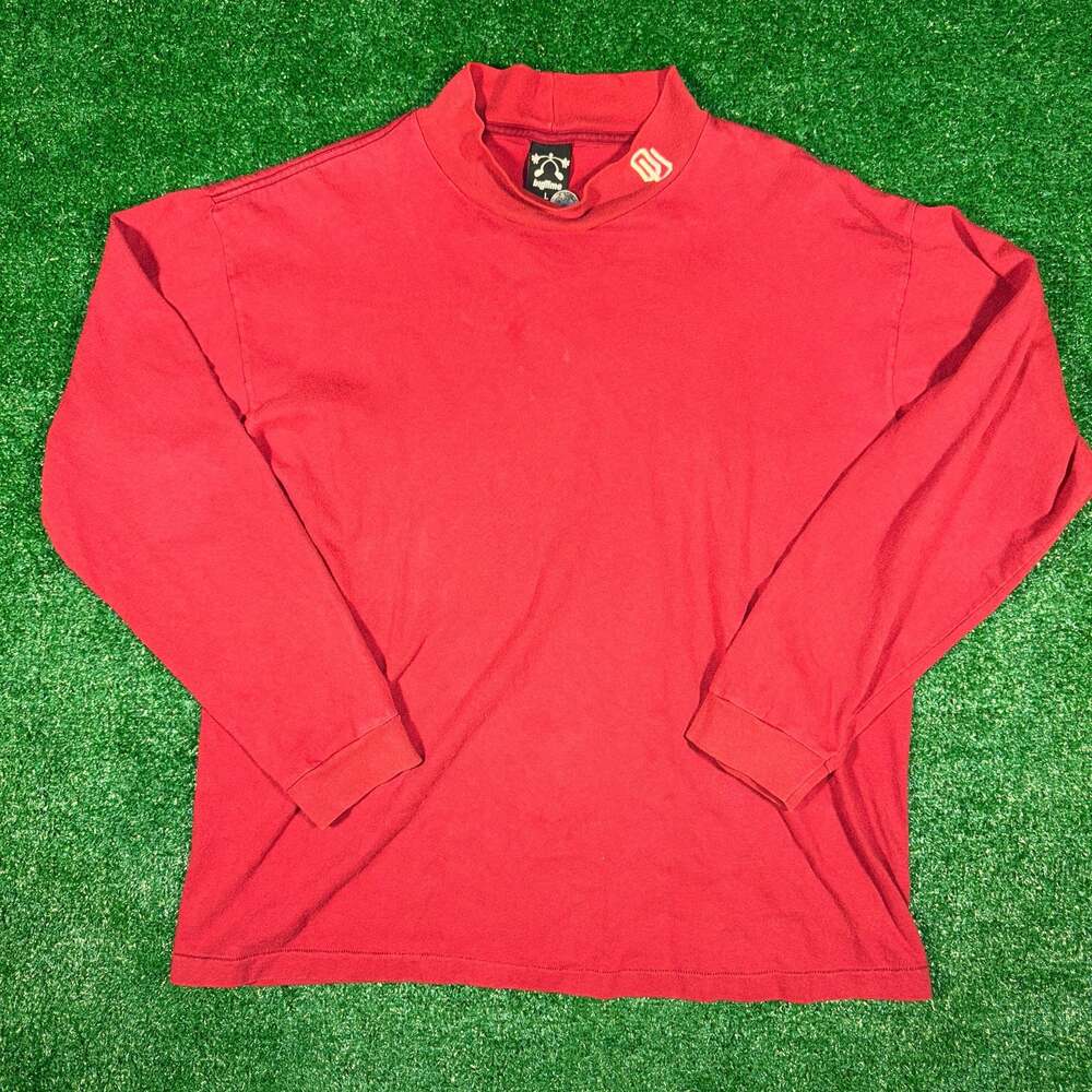Vintage BigTime Oklahoma Sooners Men's Red Mock Neck L/S Size Large